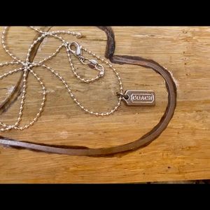 Coach Silver Tag .925 Sterling Silver Necklace AR